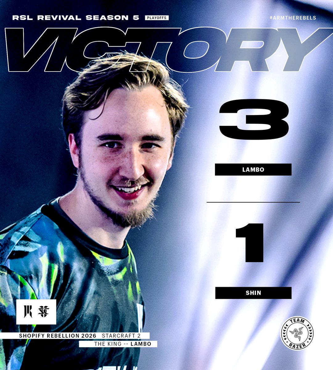 ShopifyRebels's tweet photo. What a series from @LamboSC2  🤯
He's into the Top 4 at @ReviveSC2 Season 5!! 👏

#SRWIN https://t.co/WC1n8AMaDZ