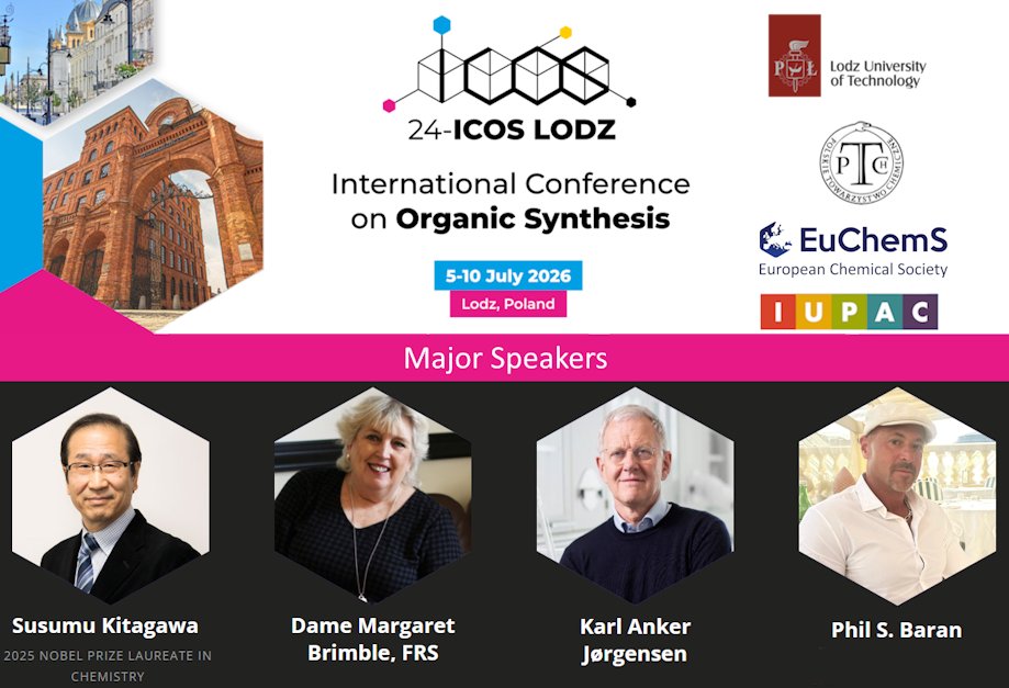 24ICOS's tweet photo. ⏳ Time is running out! 

Registration for 24-ICOS closes on 31 May !

🔬 This is your last chance to join the global community of organic chemists.

⏳ Don’t wait — register today!

#24ICOS #ICOS2026 #OrganicSynthesis #Chemistry https://t.co/d9brEdCmRY