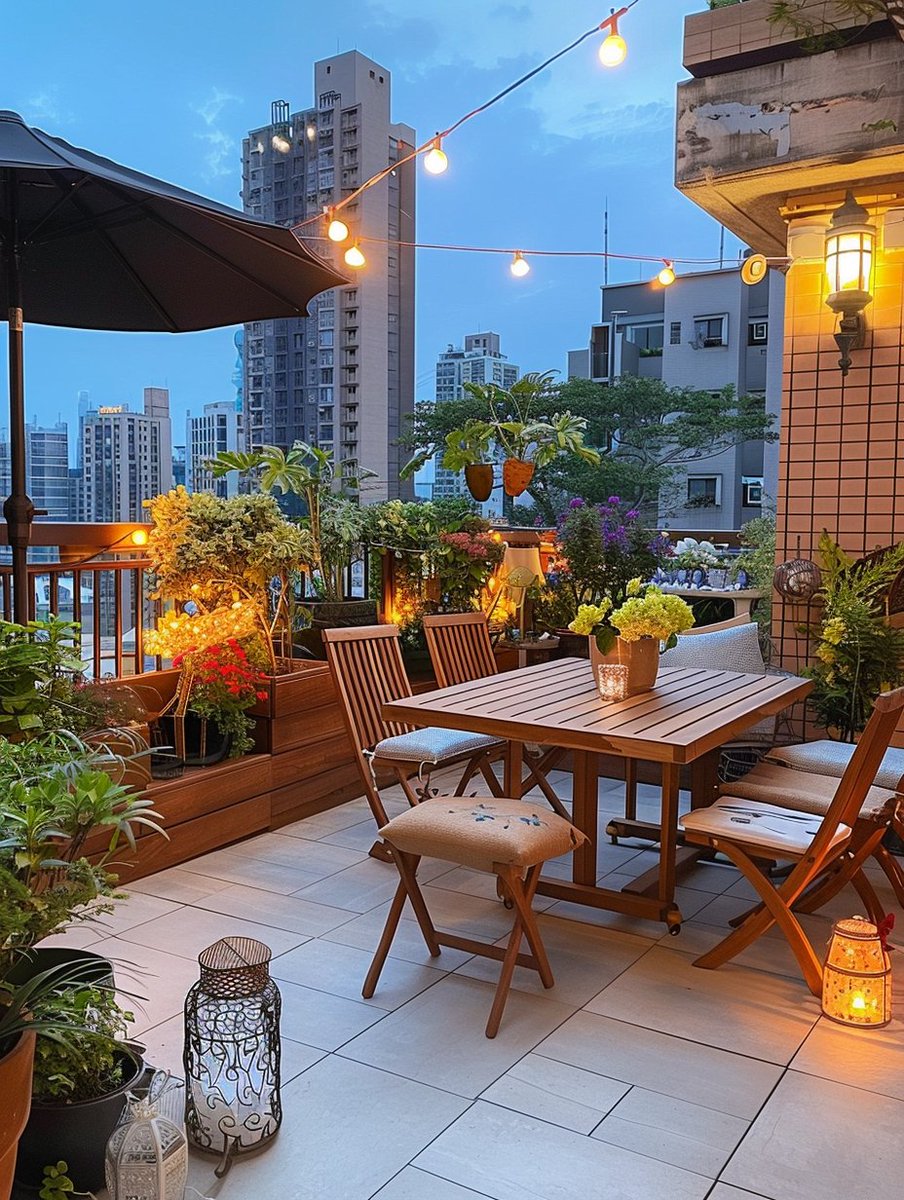 RebellionMafia's tweet photo. Finally got my little balcony setup with real plants and string lights—small space, big warm vibe ， https://t.co/GMoHZCSgWl