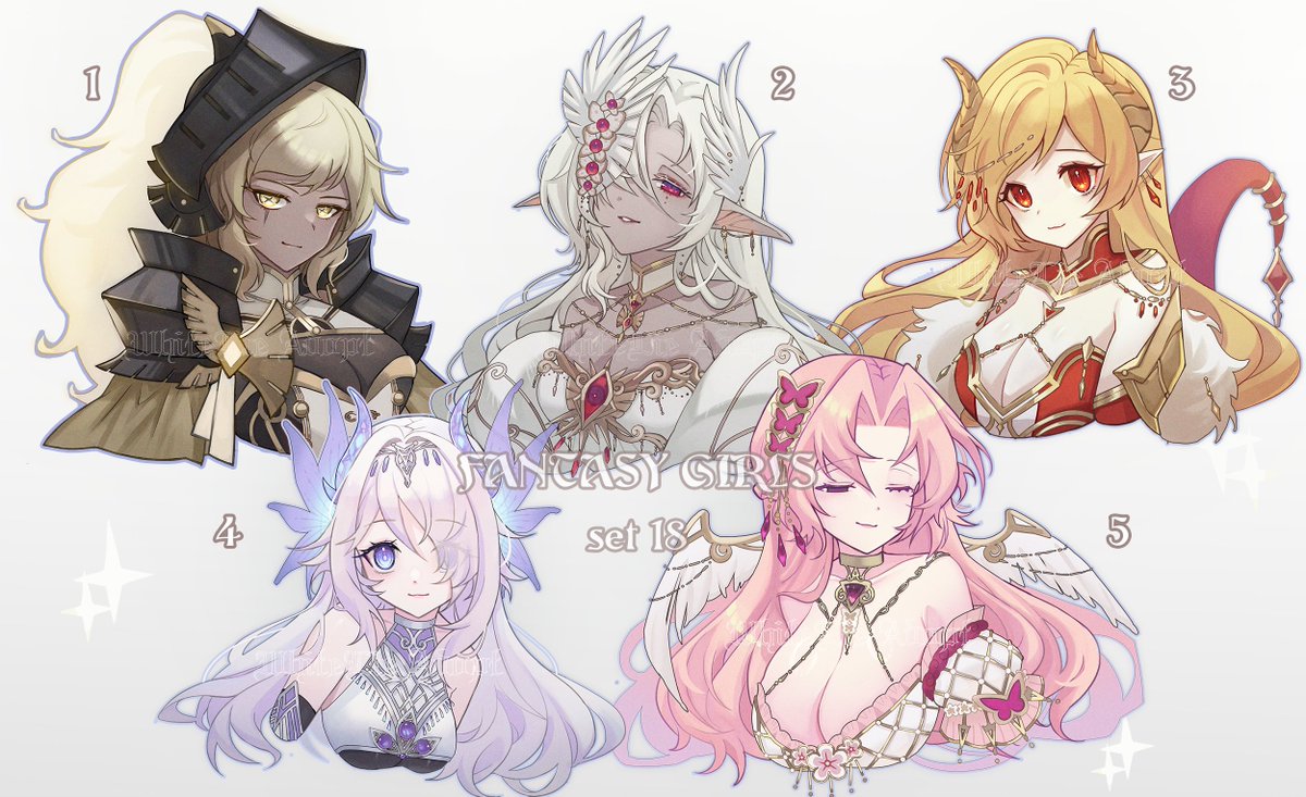 WhiteLie_Adopt's tweet photo. ✨New Adoptables✨                            
 -Details in the comments-  

#Adoptables #vtube #digitalart ㅤ https://t.co/cAFpSCJRuh