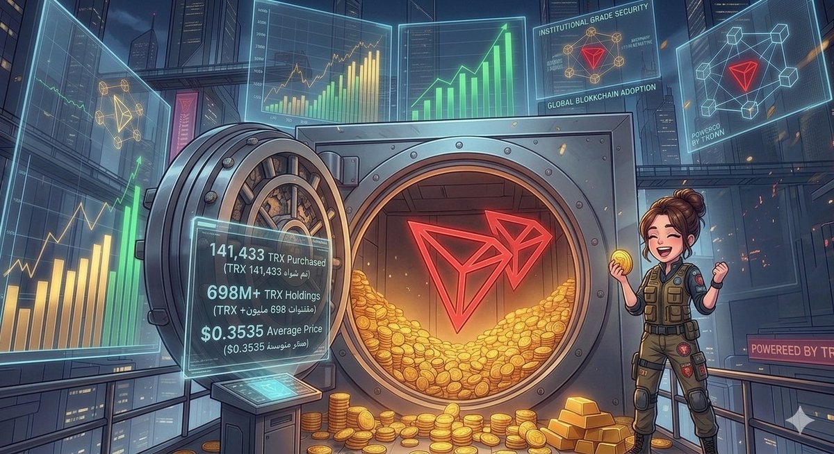 to_l_y's tweet photo. 🚨 أكثر من 698 مليون #TRX في حيازة Tron Inc!
بعد شراء 141,433 TRX إضافية اليوم، تواصل الشركة تعزيز احتياطياتها ودعم استراتيجيتها طويلة الأجل. 🔥
عندما تستمر المؤسسات في التجميع... فهذه إشارة يصعب تجاهلها. 👀⚡
#TRON #TRX
#TRONGlobalFriends https://t.co/VpOcgMVSr2
