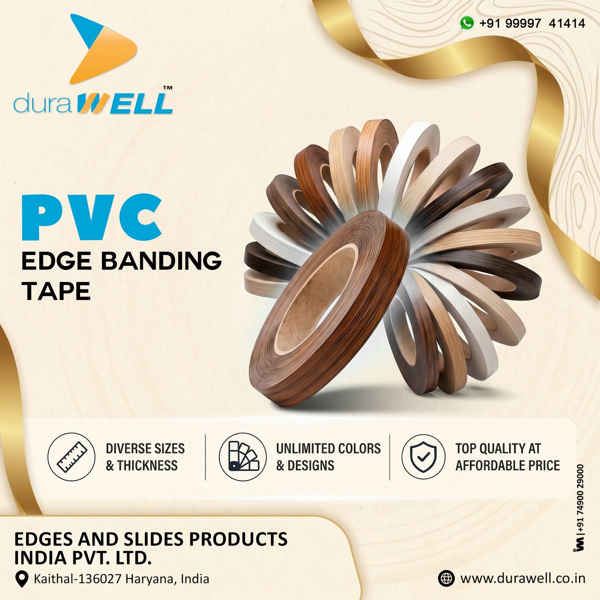 ibais_wooden's tweet photo. EDGES AND SLIDES PRODUCTS INDIA PVT. LTD. (HARYANA)
For enquiry via WhatsApp click: https://t.co/ejBQTEt4Yj
Mr. Shrey Chaudhry - +91 99997 41414
#edgebandtape #pvcedgebandingtape #edgeband #edgebandmanufacturer #pvctape #edgetape #durawell #durawelledgeband
.
@ibais_wooden https://t.co/xOBwASef57