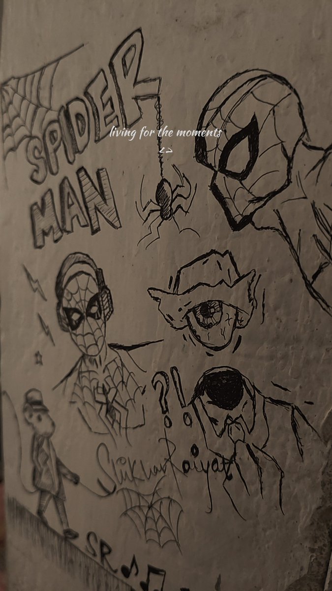 imskhr26's tweet photo. I made this drawing on the wall of my hostel room in my first year. Today my second year officially ended I gave my last practical exam.Time flies so fast, man! https://t.co/ukipYsySJv