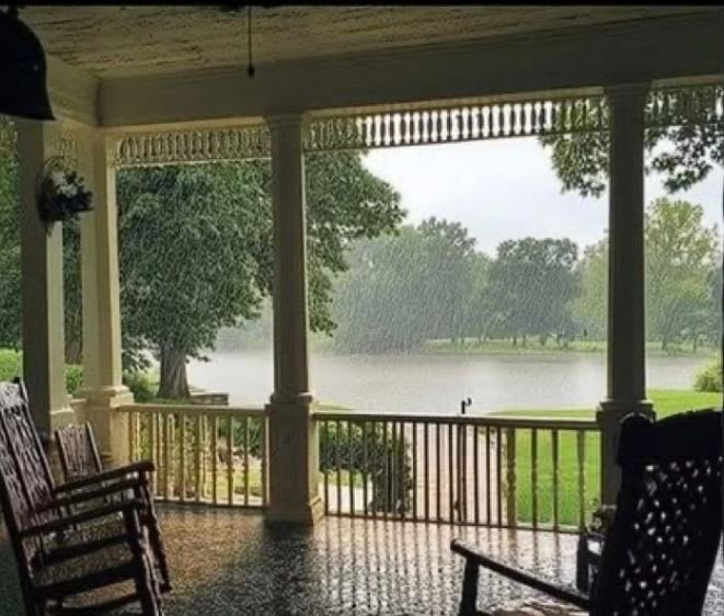 JoNExfundz's tweet photo. i just want a covered porch so i can sit outside in thunderstorms like an old lady with my coffee and mumble "we needed this" https://t.co/utpfQokVnI