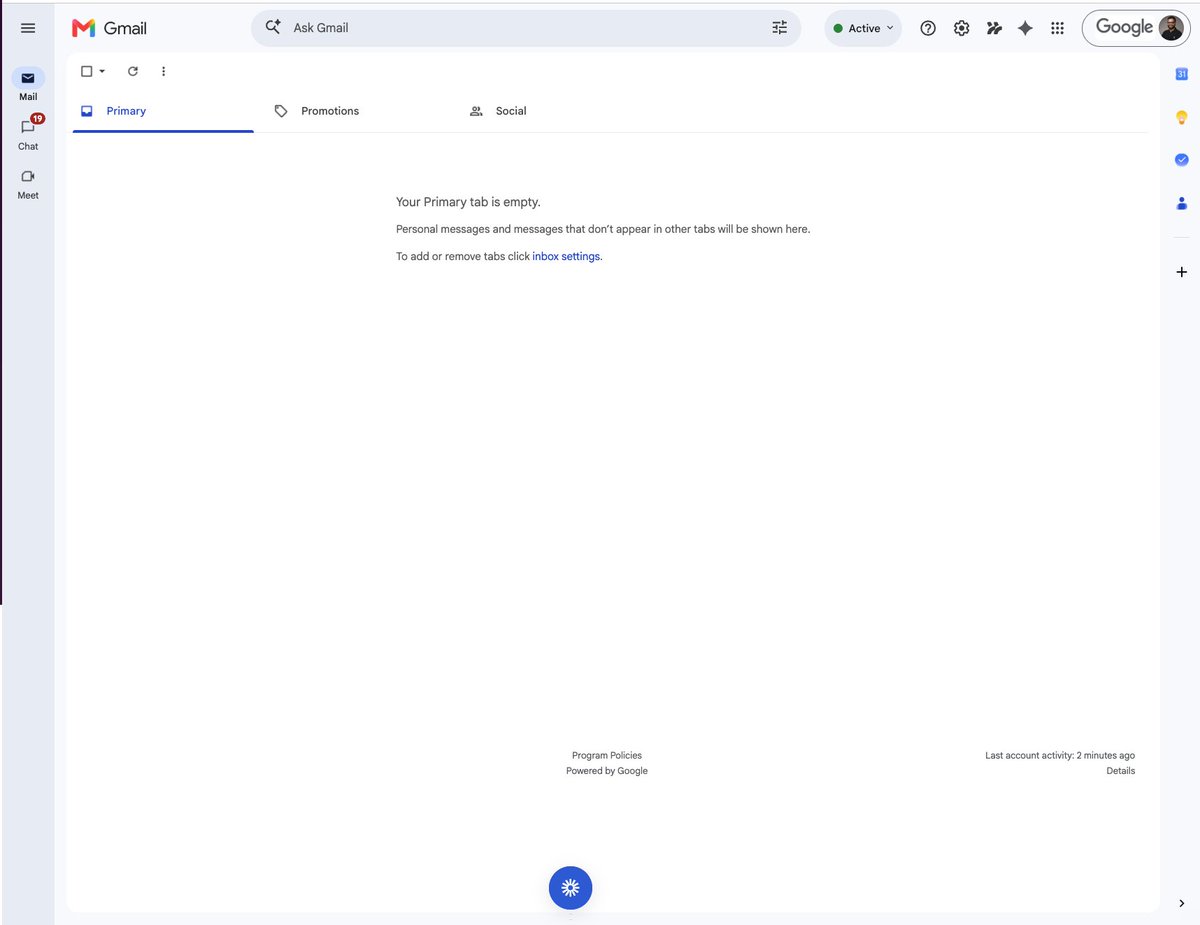 anmolsood21's tweet photo. Never ever gotten to inbox zero before. Started with 20k unread and Codex got here in 20 minutes. https://t.co/w7U6c3OPEa