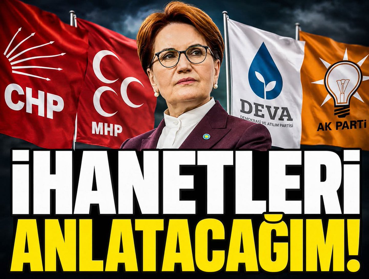 remzi_sahs72850's tweet photo. MERAL AKŞENER SESSİZLİĞİNİ BOZDU: "KİMİN KİME İHANET ETTİĞİNİ ANLATACAĞIM!"

“Yeni kurduğumuz vakıfla yeniden sahaya iniyoruz. Siyaseti, kendi kişisel ikballeri için milleti basamak olarak kullanan o muhalefet baronlarına bırakmayacağız. Kimin kime ihanet ettiğini anlatacağız.” https://t.co/VurDmSDEFO