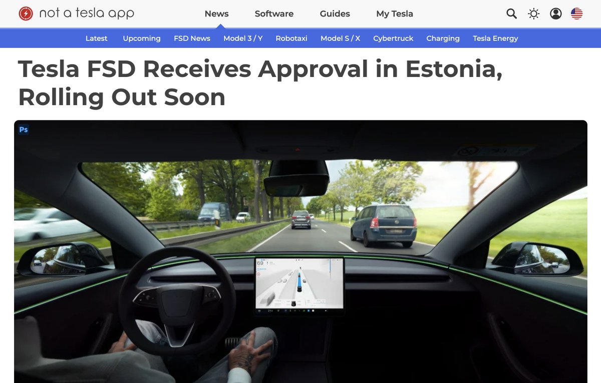 Partofthe99too's tweet photo. How can Estonia approve @Tesla FSD when the UK is still sitting on its hands? Sort it out @UKGovTweets - it's proven to reduce accidents, which improves productivity. https://t.co/7gawrRyto0 

@tesla_uk - anything you can do to get our government to approve? https://t.co/xFCk5bcQzS