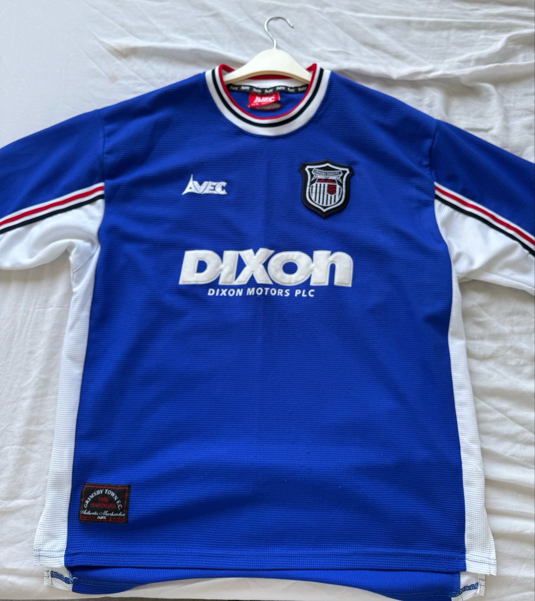 ViewFromPontoon's tweet photo. Looking at potentially selling this 98/99 away shirt if anyone is interested, XL but definitely bigger sizes back then 😂. 
#gtfc https://t.co/qmLdqO2aOy
