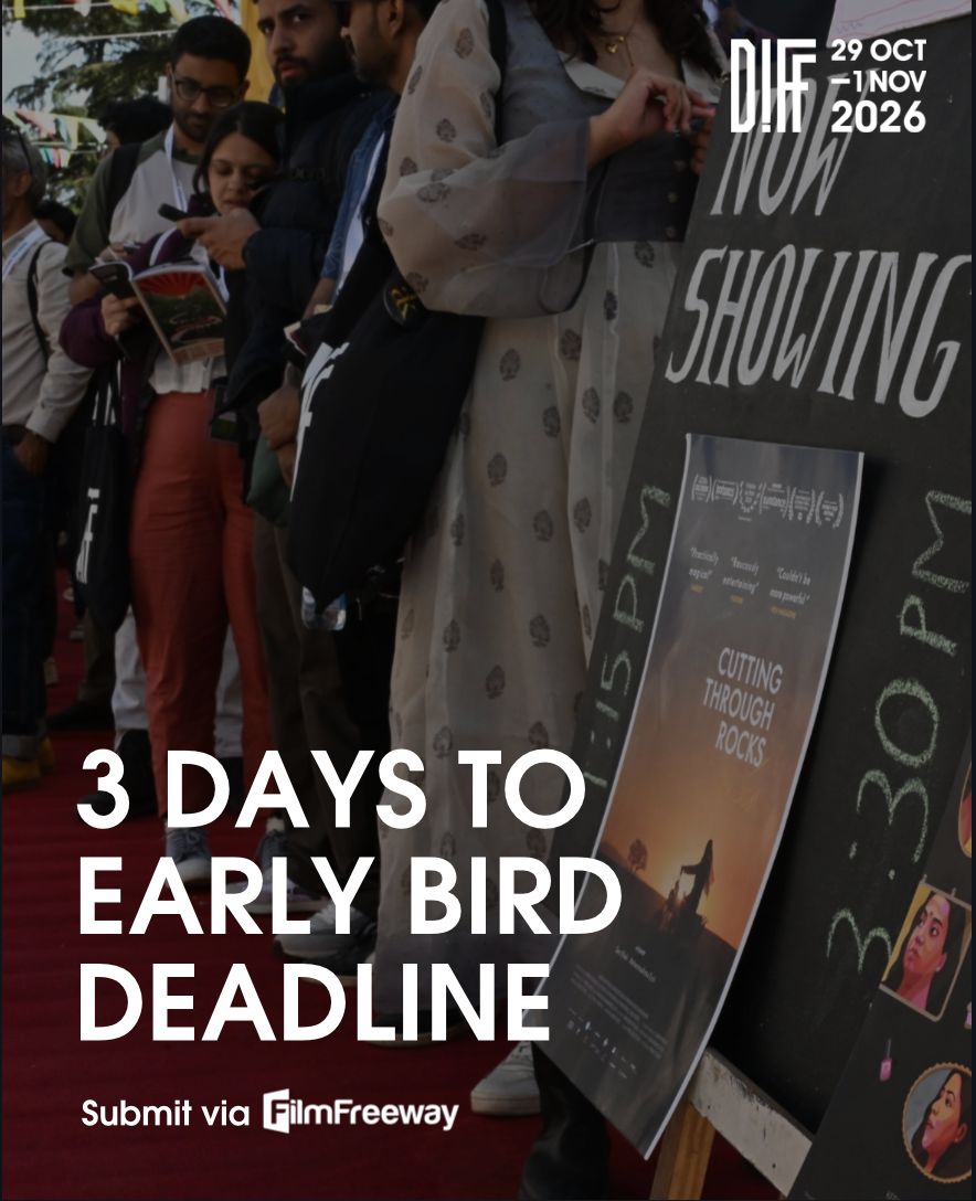 DIFFindia's tweet photo. 3 days to go! Submit your films under the Early Bird Deadline via Film Freeway. 

https://t.co/OEQhSdjvuN 🎬 https://t.co/chNBZVVBDo
