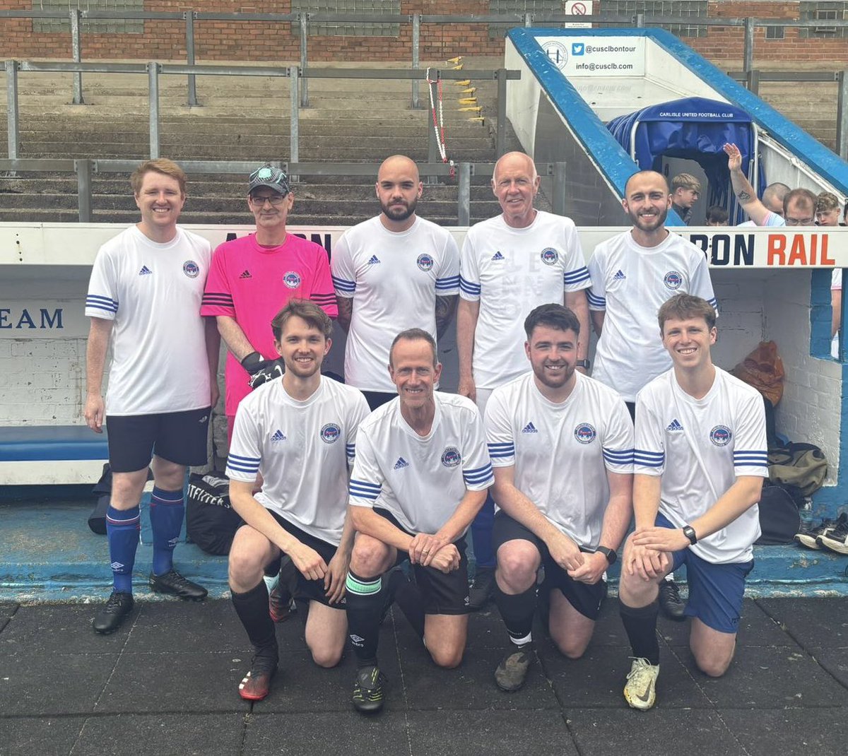 CUFCTrust's tweet photo. 🏟️ Members Playing at Brunton Park 🏟️

⚽️ We hope all Members who played for us in the @CUFCCST Mens Mental Health Tournament yesterday enjoyed playing on the hallowed turf! 😀

👕 Thanks also to Board Members Ross and Samantha for Managing our two teams! 

#cufc #cufctrust https://t.co/j58Pw6oiie