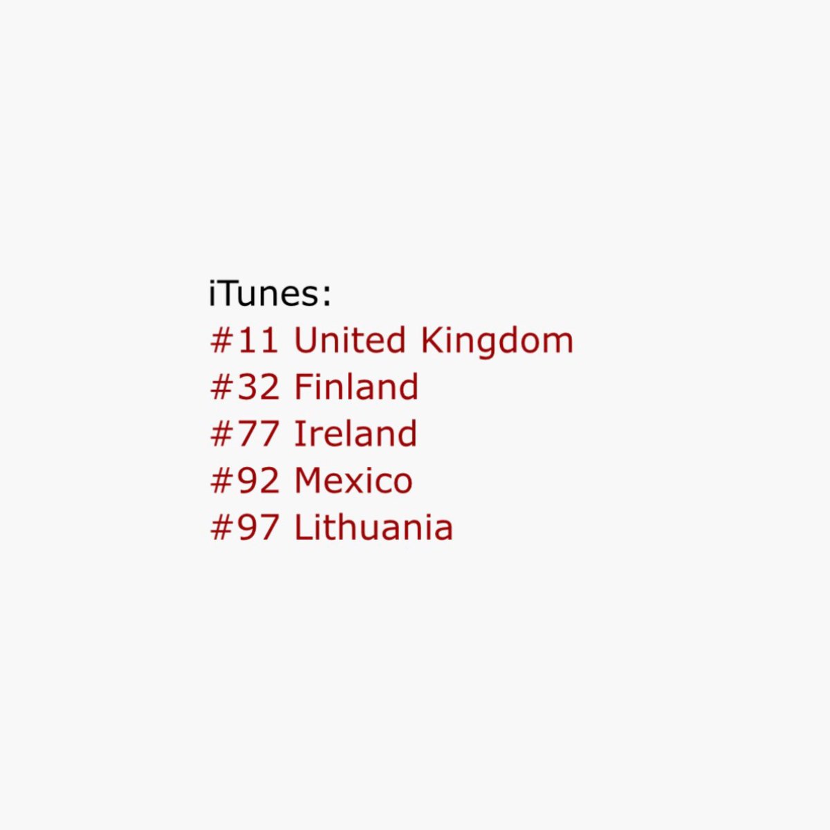 AccessJadeT's tweet photo. Current iTunes positions of “Beg For Me (JADE Remix)” worldwide.

iTunes UK has a new peak at #11. https://t.co/U89fHL0ss6