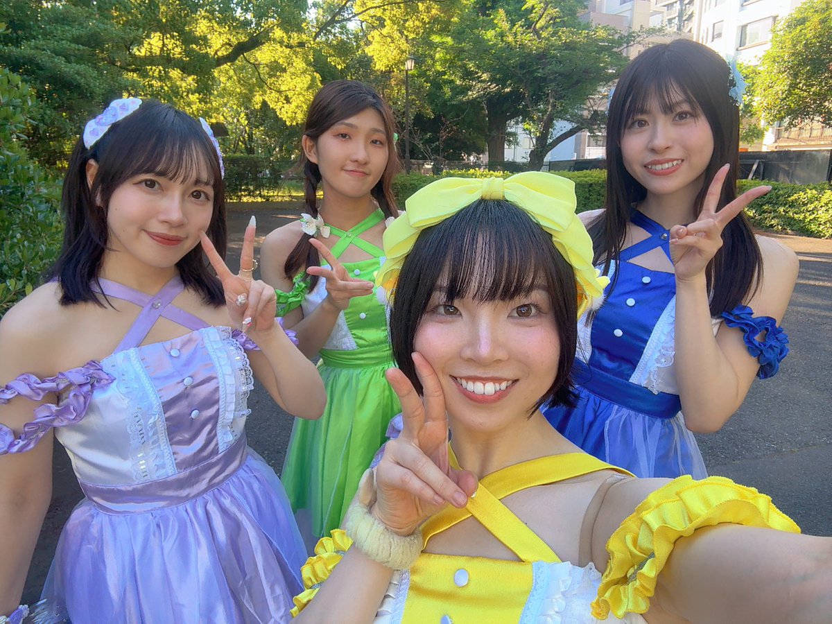 _yumemidoki's tweet photo. 上野水上音楽堂☀️多くのご来場いただきありがとうございました！
来週🎤6/7（日）は川越デパーチャーで主催
早期特典：先着10名様に囲み写真撮影📸
前売　2500+D
https://t.co/bZ5VRrtqe8
15:00～開場
15:30～ゆめみどき👗カラーチェンジ
🎁4人全員の当てられたら特典券4枚
16:00～羽風有紗🎂
🎹まさかりP.A.と羽風有紗コラボ曲
@MASAKARI_PA_23 @ufuh_arisa 
16:30～物販特典会

🍖7/4（土）夏のBBQオフ会
ららぽーと富士見15:00～3H
※先着定員制
https://t.co/3WufppzlhZ
★メンバー4人のおすすめ食材
※お好きなお飲み物ご持参ください
※雨天決行（屋根あり）