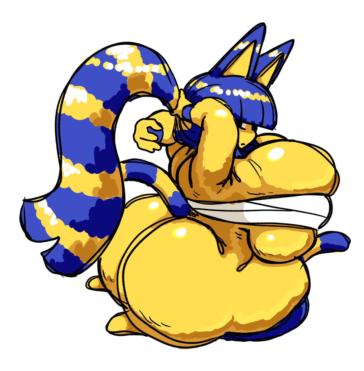 nsfwoaf's tweet photo. ankha throwing her hair around https://t.co/aXac34TZgO