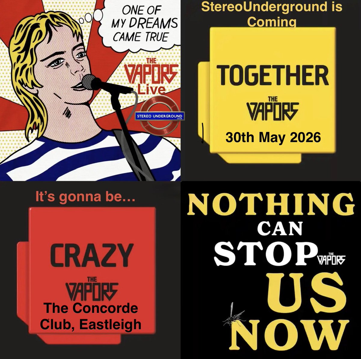 SU_listeningPty's tweet photo. 2/2.. I think ONE OF MY DREAMS came true when he said @thevaporsofficial were headlining! 
Hope they play TURNING JAPANESE! 
Talk about NOVOCAINE for the soul. 
NOTHING CAN STOP US NOW-except giant SPIDERS in the marquee??!!
@StereoUndergrnd https://t.co/2gu3eSoa1v