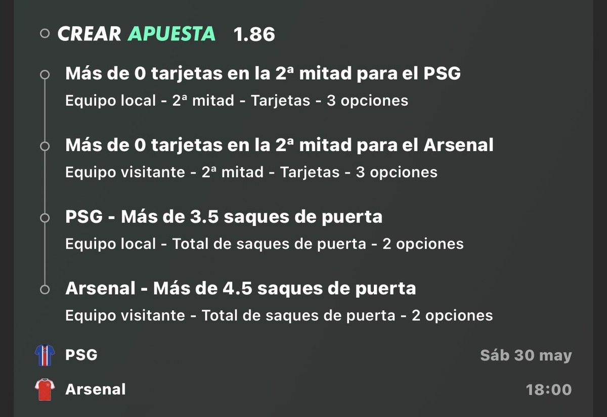 RikyPlus_'s tweet photo. Mis 4 apuestas para el día de la FINAL de Champions League 🇪🇺😛

Go 🇫🇷 https://t.co/EJVdCR5RAT