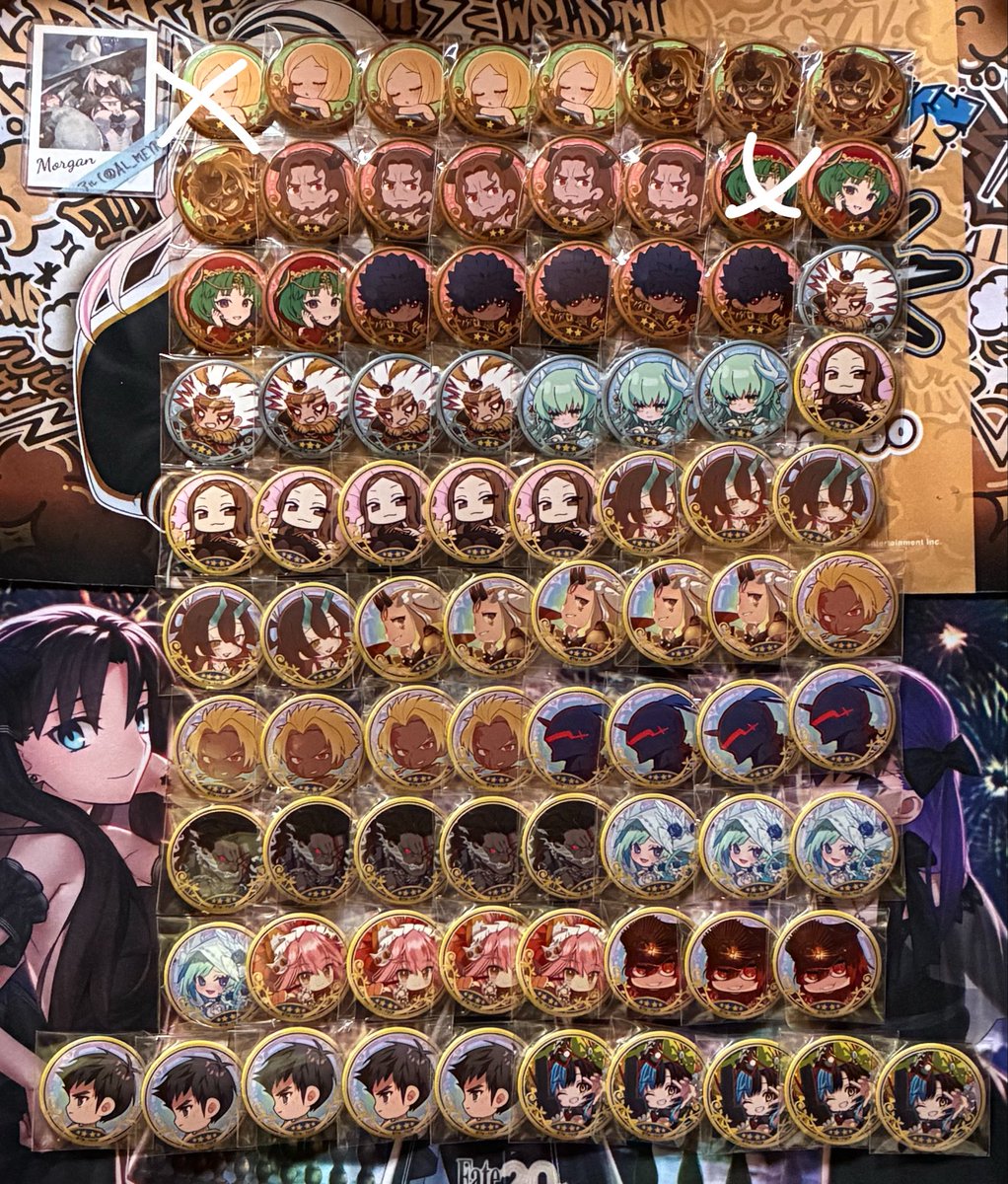 AL_MEYR's tweet photo. FGO Fate/GrandOrder ミニ最終再臨サーヴァント 缶バッジ 交換
<譲>
画像の物

<求>
同種リリス
OVER THE SAME SKY
リリス アルトリア(裁)
霊基召喚 缶バッジ ポートレイト ブロマイド探してます

画像1はリリスのみ(枠内はOTSS、それ以外は同種)
リリス含む取引希望

プロカ必読 https://t.co/SMTxX1Dspr