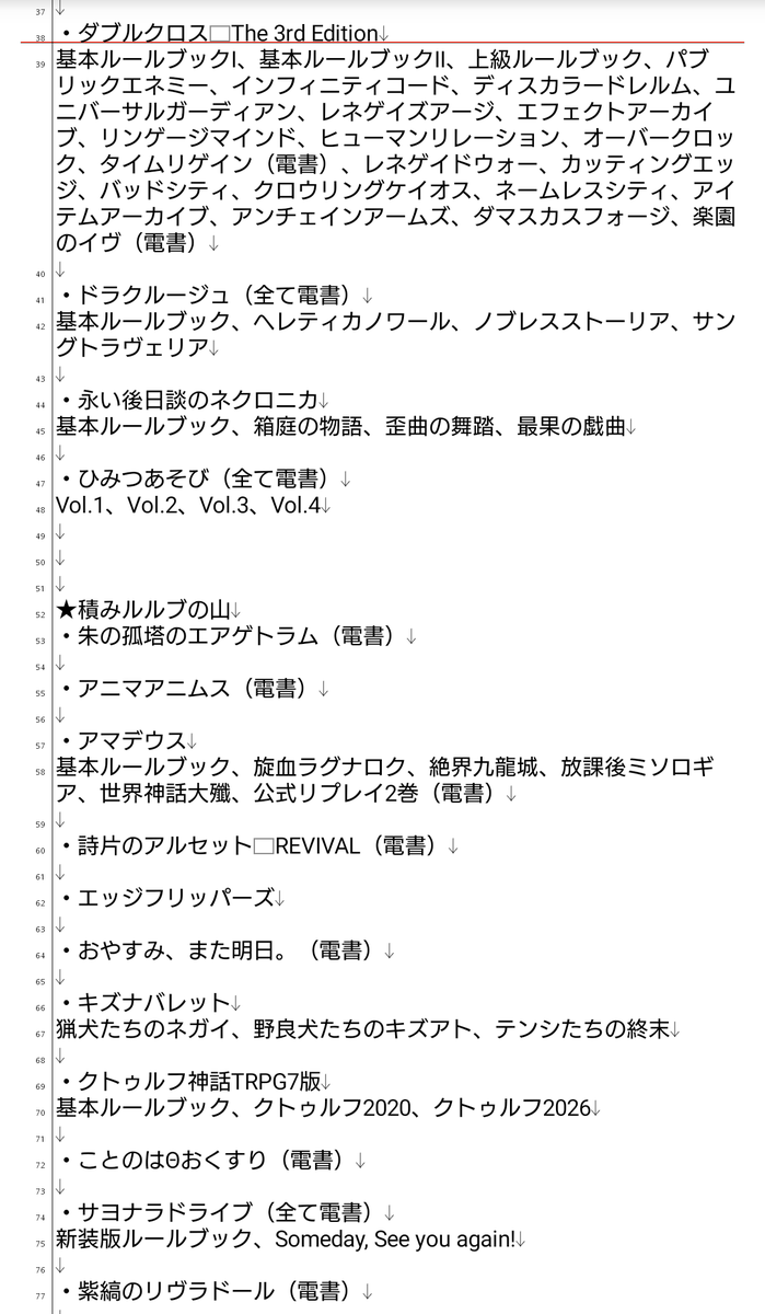 210x7253's tweet photo. 所持ルルブ事情を更新っと https://t.co/fj2lyZvd7R