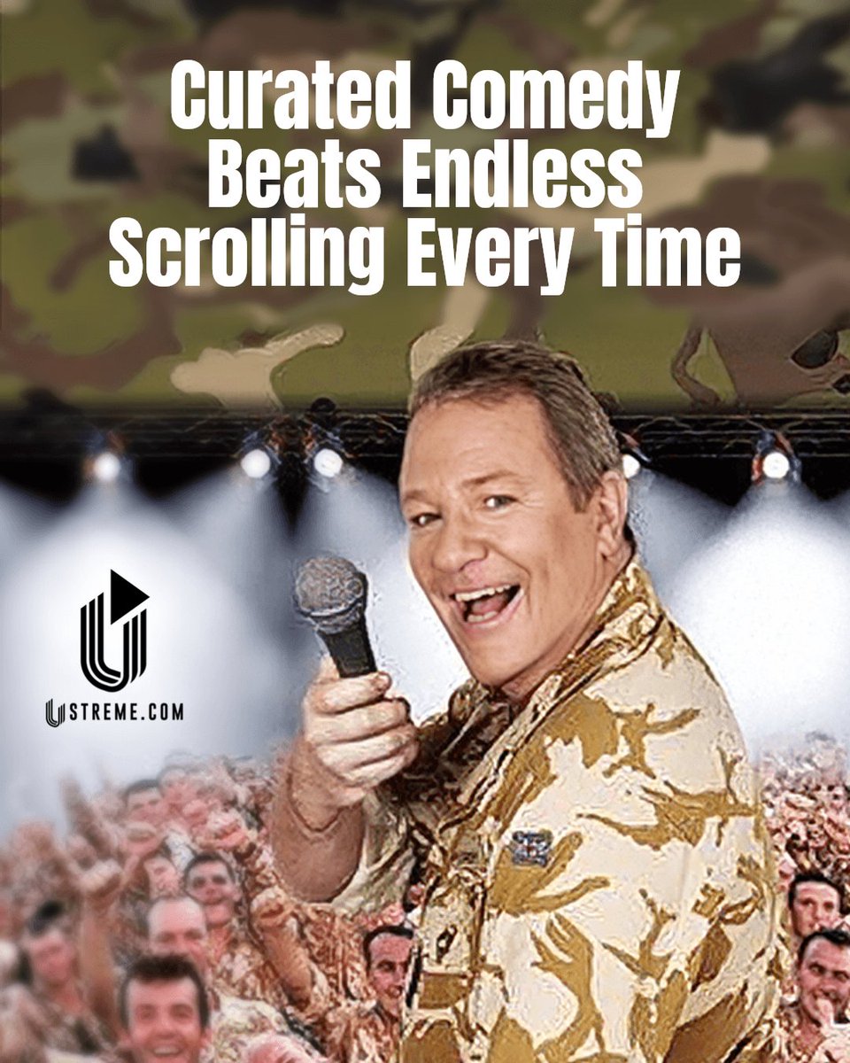 JimDOfficial's tweet photo. A focused British comedy platform beats a giant catalogue every time. Why? Curated laughs from legends like Jim Davidson, JeThRo, and Freddie Starr hit harder than endless scrolling. Fancy a proper chuckle? Tell us your fave classic comedy moment! #funny #propercomedy https://t.co/ZSMXyJsxME