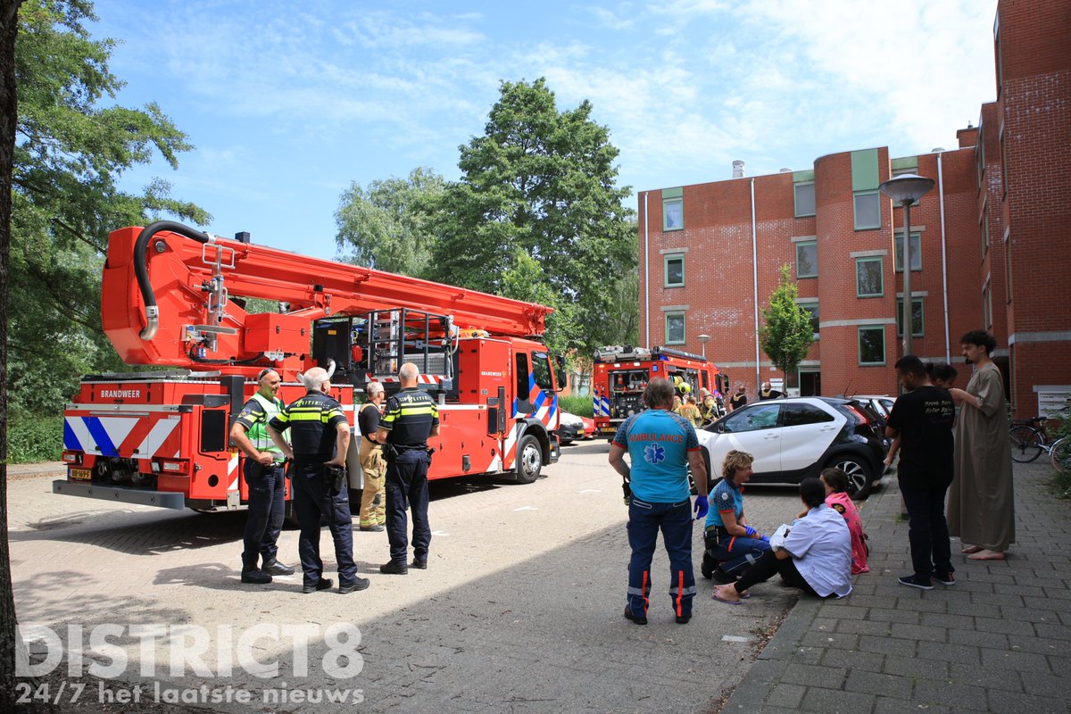Brand in portiekflat Delft
