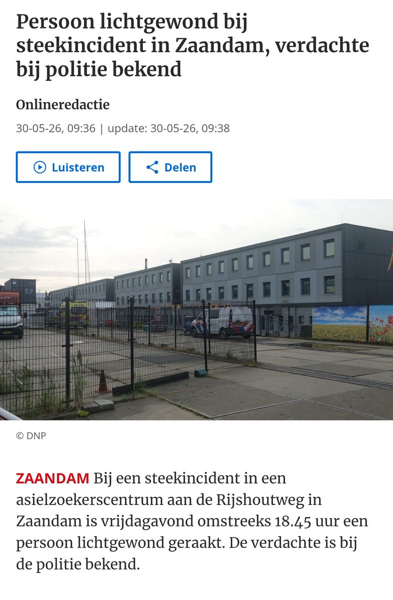 Persoon lichtgewond bij steekpartij in Zaandam