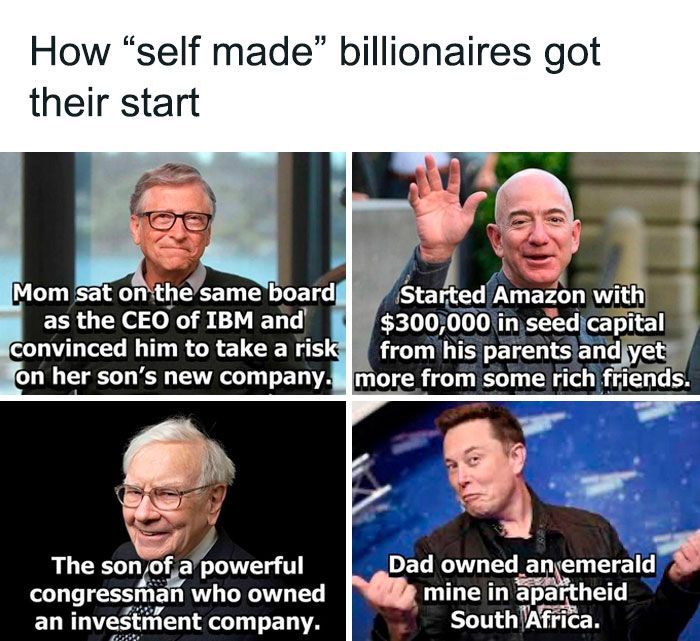 humanactorg's tweet photo. Self made billionaire is a big lie! https://t.co/kK8CtfXtwO