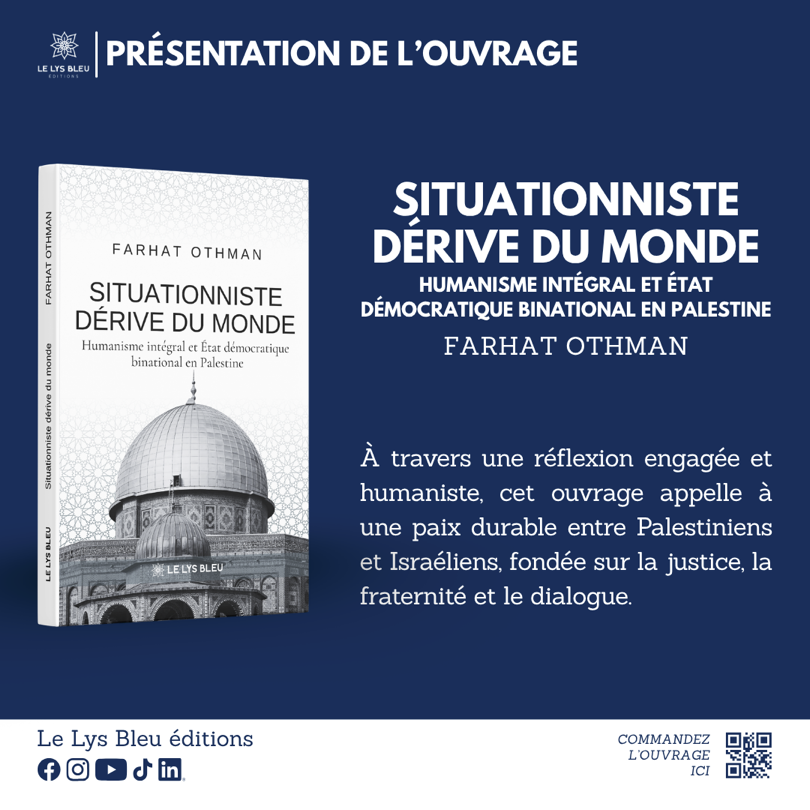 Fothmann's tweet photo. Et si on s’aimait non par réflexe de survie, se protéger, rejeter l'autre, mais au nom de ce qui fait l'honneur de l'humain: lhumanité!
Osons donc l'humanisme intégral, seule paix juste en Palestine, conforme à l'idéal démocratique!  
@lelysbleueditions
@Librairie Le Livre Libre https://t.co/4d1DbVQviv