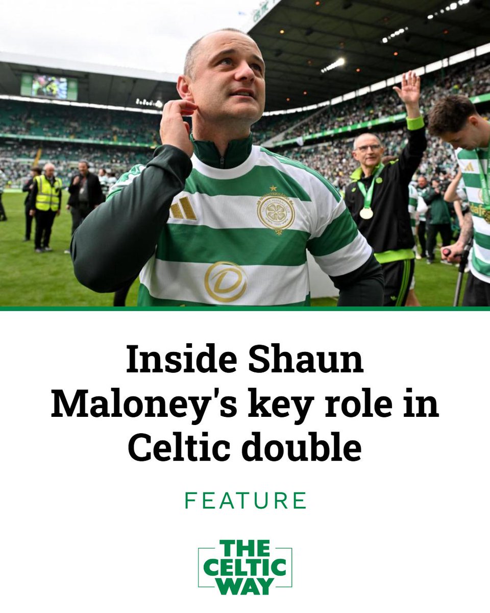 celticway1888's tweet photo. Celtic’s double-winning season will rightly be remembered for Martin O’Neill’s remarkable return.

But behind the scenes, Shaun Maloney’s influence was everywhere.

@JoshMcCafferty7 on training, tactics, touchline detail and what comes next.

➡️ https://t.co/ZTFmKziEiC https://t.co/FLd2p3YLG2