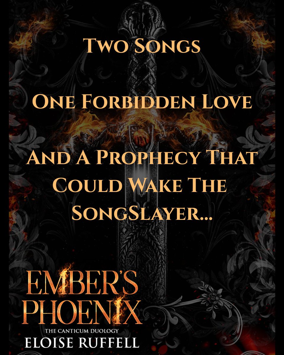 EloiseRuffell's tweet photo. EMBER'S PHOENIX, the first #book in The Canticum duology with @evernightpub will be out 3rd June.  

Get ready for a sweet but #spicy #romantasy

🔥Forbidden romance
🔥He falls first
🔥Music based magic
🔥Grumpy/Sunshine vibes

Preorder now on Amazon
#newbook #booktwt https://t.co/hCR2W660wB