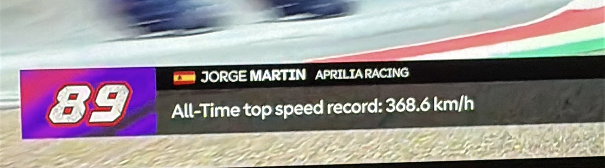 MuchaGP's tweet photo. Bah oui tranquille Jorge Martin… 368 km/h sur une moto, nouveau record en MotoGP !!! 💥 https://t.co/gL6UNQDxq0