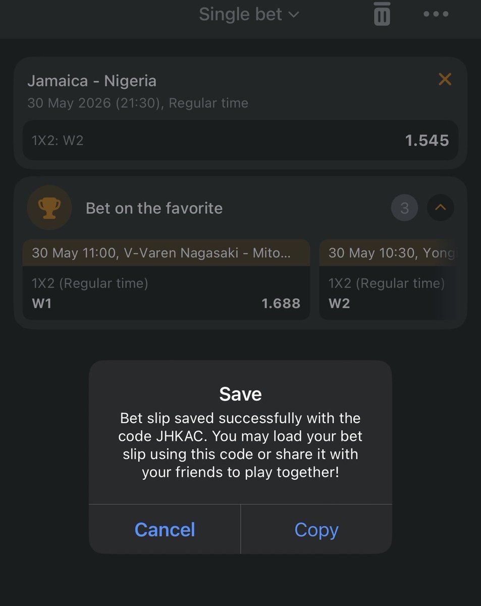 TipsToOds's tweet photo. #Jamaica     🆚 #Nigeria    

➡️ Pick: W2

💰 Potential Win: 16.995 USD      

✅ #Melbet: ➡️
✅ Bet Code: ➡️ JHKAC 
✅ PROMO CODE: ➡️  xfree 

(Register with this promo code and receive a 200% bonus on your first deposit!) https://t.co/9dTnJy9SqS