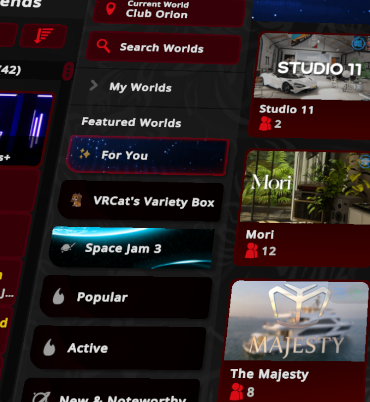 Derafog's tweet photo. There's a new for you tab on the worlds list. Still a million other things I mentioned in my worlds tab video I'd like but this is a start! I pray it works well after a while, right now it's just worlds I've already been to and popular ones. https://t.co/c37fG5YfAE