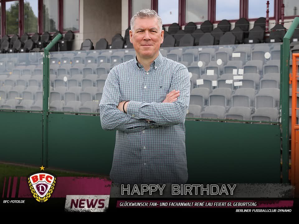PSkrzipek's tweet photo. Glückwunsch: Fan- und Fachanwalt René Lau feiert 61. Geburtstag 
Mehr Hier >> https://t.co/EpXkbEp434 https://t.co/qQJPNuKKQW