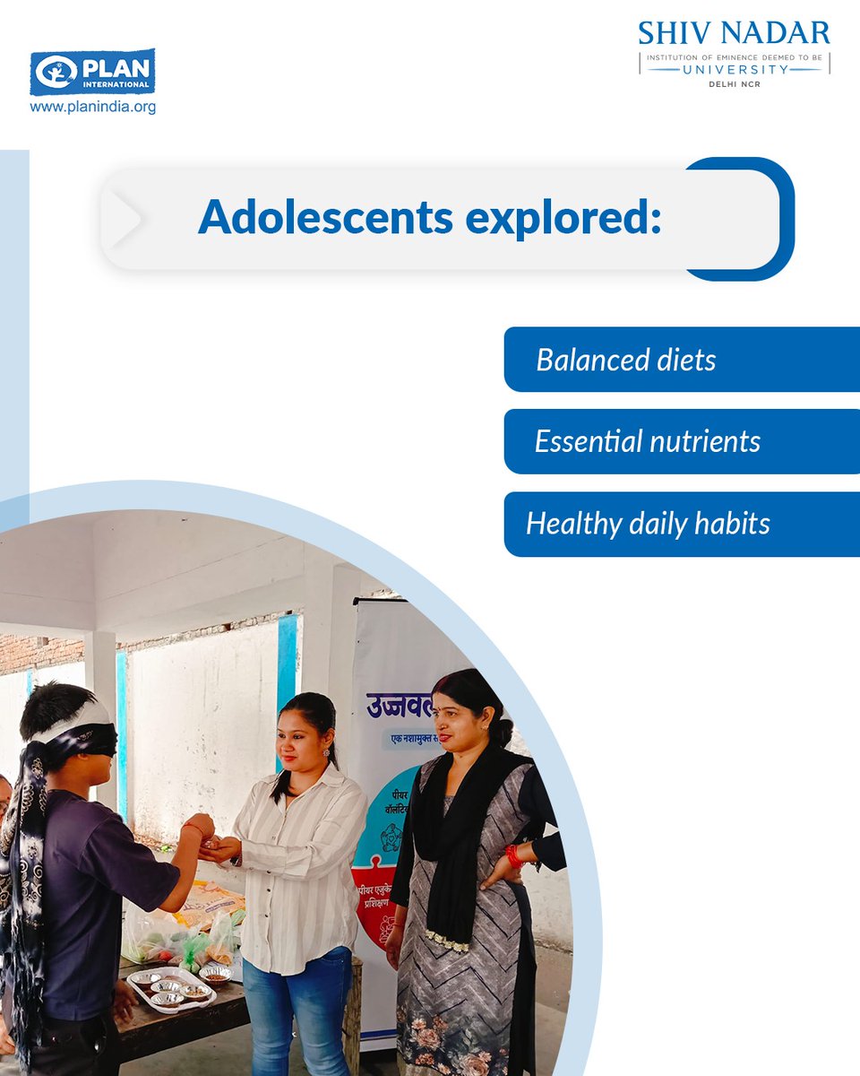 SnuDelhi's tweet photo. This World Health Day, Ujjwal Dadri took Life Skills sessions into 17 villages. Nutrition. Balanced diets. Tobacco &amp; alcohol prevention with a cooking exhibition that made healthy eating real.

#WorldHealthDay #UjjwalDadri #SNUCommunityConnect #SNU #SNF https://t.co/q8VhGXtZVp