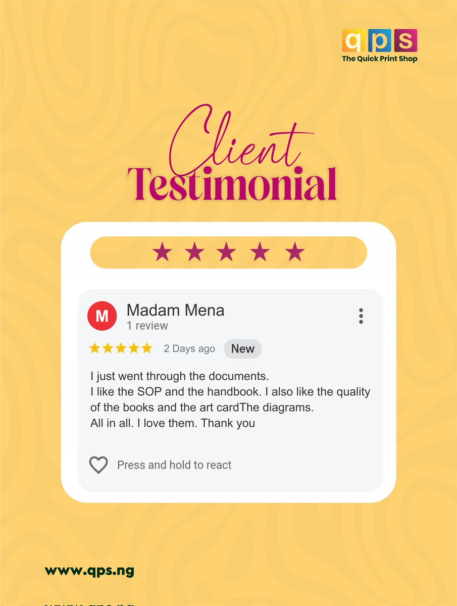 QuickPrintShopN's tweet photo. Happy Clients, happy business! We appreciate every feedback and every opportunity to serve you better.
For enquiries, you can Walk into our office, location in bio

Call/WhatsApp US:
 08158848484
09022228280
08033338484 

#TheQuickPrintShop 
#printingpress 
#printingbusiness
 #quickprinting 
#printingtools