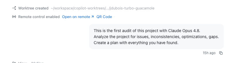 juliendubois's tweet photo. Got Claude Opus 4.8 yesterday evening in GitHub Copilot App, I did this simple prompt on my project and I got a nice PR this morning, with 14 clean commits!

Here is the PR: https://t.co/PDqdiMIKul https://t.co/E1ePm1BDdH