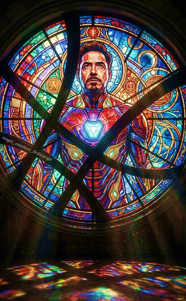 magic_overlord's tweet photo. A guardian forged in iron and eternal light. Magic doesn't forget. The Window of the Vishanti has chosen its new pattern. Every morning, the sun shines through your eyes and fills this cold room with warmth. #ironstrange #tonystark #ironman #ironstrange https://t.co/ZbnwYTztVl