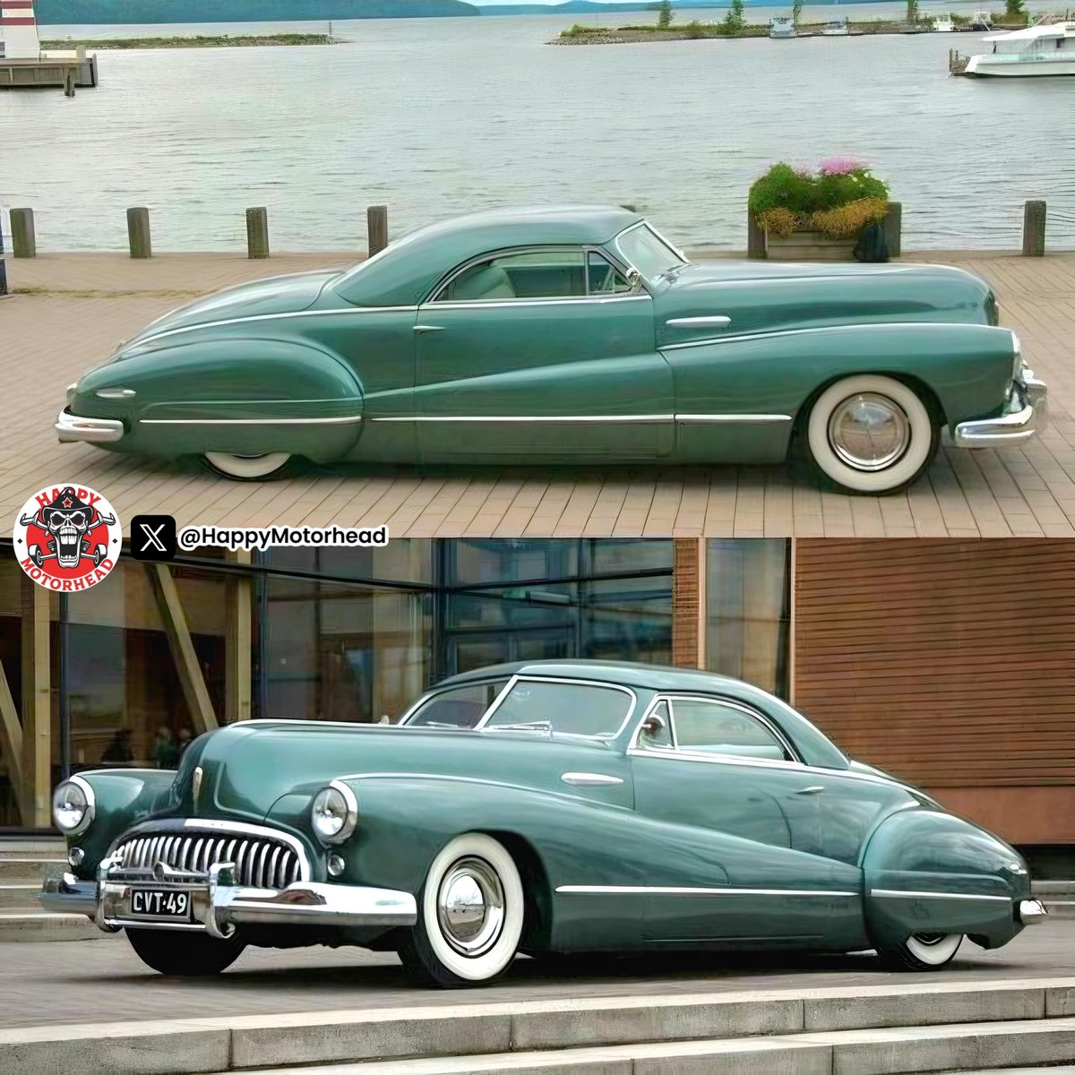 HappyMotorhead's tweet photo. Dope or Nope?

This '47 Buick fastback rolled up looking like a gangster alien spaceship had a baby with a '50s dream car 😂💚

Dope or Nope?

#DopeOrNope #47Buick #CustomFastback #ClassicCarNutz https://t.co/OrTxrlBXKI