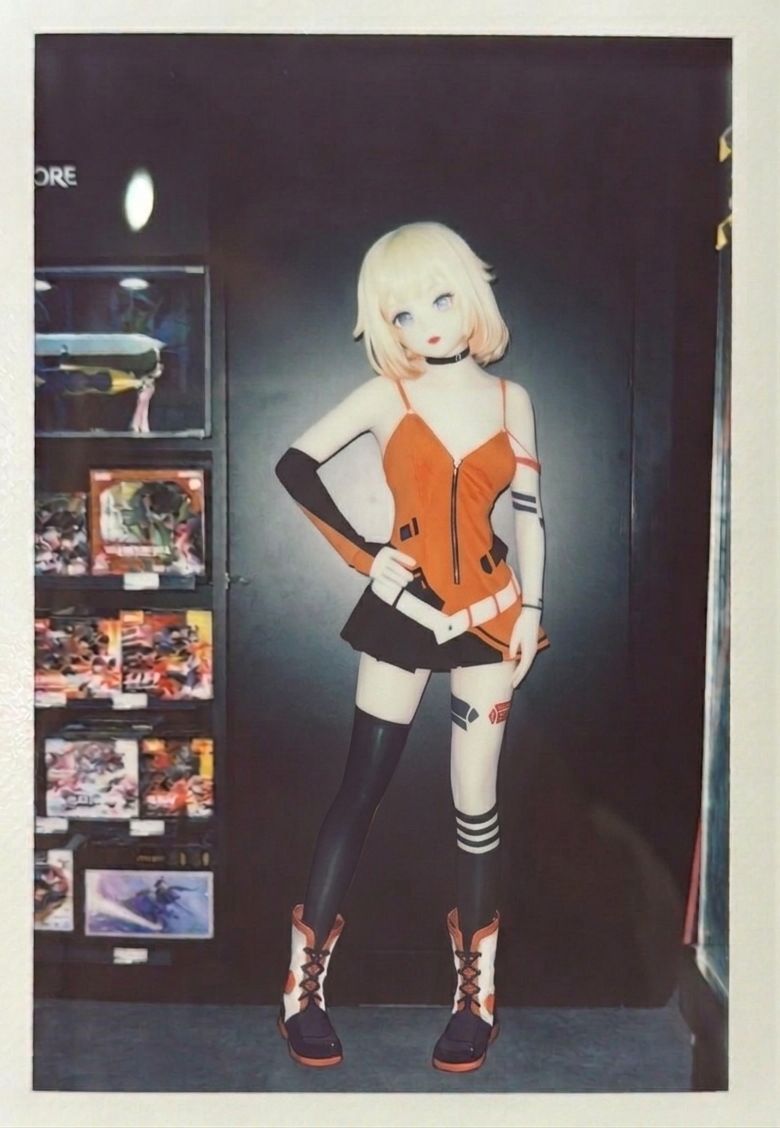 lhsslhss's tweet photo. Polaroid retro effects for cevio ONE (オネ), also stylized as OИE, is a Japanese Talk and Song Voice developed by 1st PLACE Co., and was released for CeVIO Creative Studio in January 2015. 
She is part of the -ARIA ON THE PLANETES- project.
#kigurumi https://t.co/E8qG5nmzB5