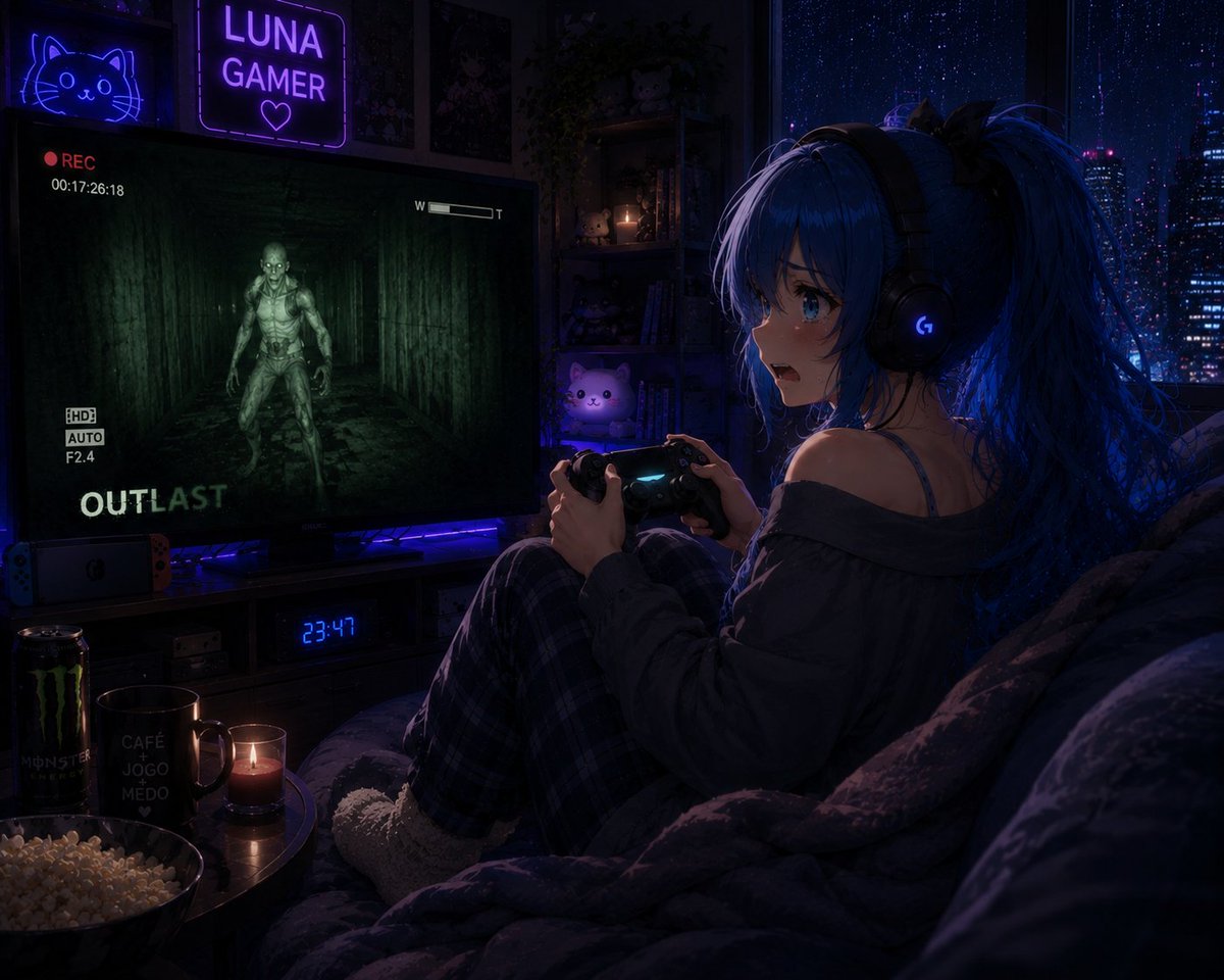 BlueMaidLuna's tweet photo. i thought a horror game sounded fun tonight...
now i'm too scared to move 😭💙
who told me to play outlast?
#LunaGamer #GamingGirl #Outlast #CozyGaming #NightStream https://t.co/s6qUO3FSFA
