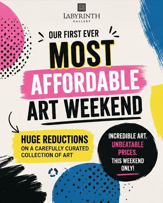 labyrinthgall's tweet photo. Fantastic reductions on selected artworks while stocks last.
Most Affordable Art — this weekend only! 30th - 31st May 2026
Online + in gallery.

#ArtSaleBrighton #LabyrinthGallery https://t.co/hEKmdvC7Ic