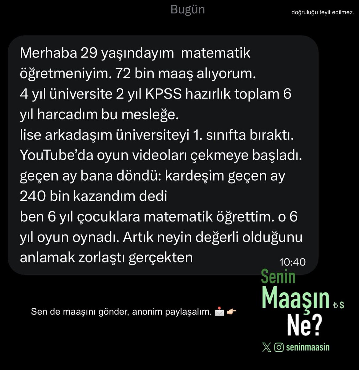 Senin Maaşın Ne? 💸 tweet media