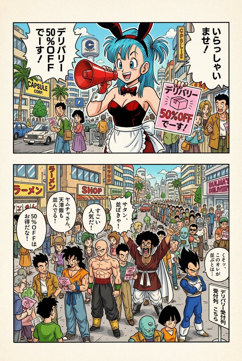 301Treasure's tweet photo. デリバリーってブルマさんと・・・
(1/12) https://t.co/KnUHw8hiHO