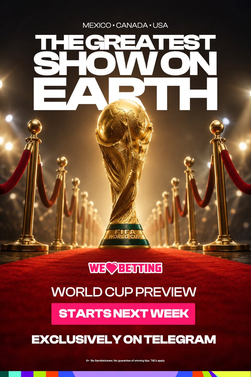 MarkOHaire's tweet photo. 💥 COMING SOON 💥

🎽 Every team
🔮 Every group
💰 Every market 

My World Cup betting preview will be released to @WLBPremium members from next week. 

👇
https://t.co/e9hgNfoYB6