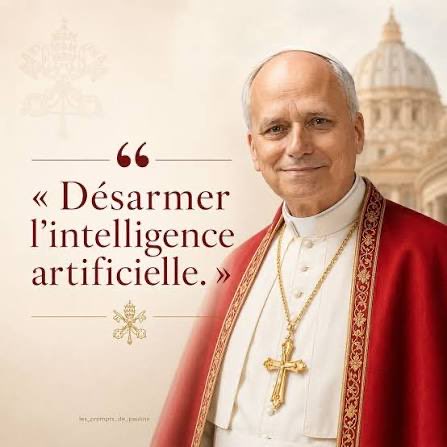 bernet83's tweet photo. VASTE PROGRAMME : DÉSARMER L’IA.
Le Pape Léon XIV, dans sa récente encyclique “Magnifica Humanitas”, (Humanité Magnifique en 🇫🇷), suscite interrogations, sans possibilité d’obtenir de réponses crédibles. Le Pape ne croit pas en l’Homme Augmenté, et redoute qu’il soit, dès lors, diminué par l’IA

Toutefois, on ne peut s’empêcher de réfléchir, quand on perçoit, à l’entendre, qu’il s’agit du devenir de l’humain, de l’humanité dans son ensemble, voire son anéantissement.

Ce qu’il craint, c’est l’asservissement de l’homme par la machine, détenue par quelques puissants financiers et/ou politiques, aux méthodes dictatoriales mues par égocentrisme et folies de superpuissance visant à supplanter “l’autre”, à l’éliminer.
La machine ne serait plus au service de l’homme, mais, à cause de quelques hommes plus ou moins humains, son exact contraire.

Les guerres technologiques actuelles, entre autres par l’emploi des dispositifs d’identification de personnes et de lieux par téléguidage précis d’engins de mort, tendent à faire penser que l’IA, dans ce registre, est effrayante et galopante. 

Évidemment, le Pape ne conteste pas les avantages considérables en matière médicale spécifiquement, et les multiples technologies de progrès que permet l’IA.
Néanmoins, Il pense que s’établit une forme moderne d’esclavage des êtres humains, soumis à la machine et à ses capacités colossales en incessant développement.

Alors, désarmer l’IA est-ce crédible maintenant qu’elle a envahi la Planète ou un vœu du Saint Père ?

Pour l’heure, les “beaux esprits” et dirigeants politiques tentent de rassurer les populations avec leur sempiternelle : “Je protège, je vous protège et, dans notre Pays, je protège la France”. Tartuffes !
On connaît leurs résultats. 

En conséquence, “ Puisque ces choses nous dépassent ”…, essayons de comprendre et d’apprendre les applications et l’implication de l’IA, de l’utiliser au mieux, en demeurant des humains le moins asservis possible.

À la veille de la Fête des Mères : « La femme est l’avenir de l’homme » que chantait feu Jean Ferra, le Pape met en garde sur l’omniprésence de l’IA,qui viserait à remplacer la femme et l’homme. 

La désarmer ? « Vaste Programme » dixit Feu le Général de Gaulle🇫🇷✝️.