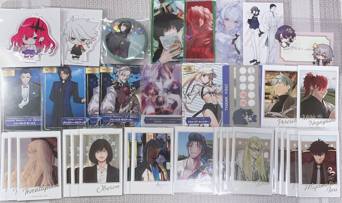 Edit_xxxx's tweet photo. FGO ポトレ ポートレイト OTSS fes 2021 2025 utss TYPE-MOONフェア 編成画面風カード きゃらとりあ ステッカー ウエハース fgoマート KADOKAWA

【求】1枚目
【譲】2~9枚目

赤線🟥は全てと交換
青線🟦は3~9枚目と交換
黄色線🟨は5~9枚目と交換希望

7~9枚目の緑枠🟩は譲渡可→ https://t.co/INEnH3bzB6