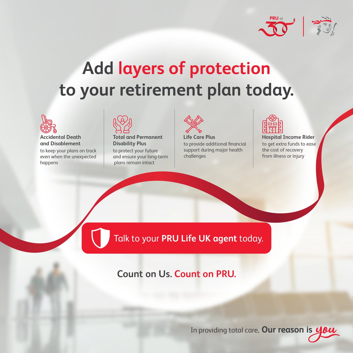 PruLifeUK's tweet photo. Don't let health curveballs rewrite the life you planned. 
​
Pair #PRULifetimeIncome with comprehensive rider coverage that supports you through illness, confinement, or disability. ❤️
​
Visit https://t.co/SZk5Y2ctt7

#CountOnPRU #PruLifeUK https://t.co/ZRy85WN8HL
