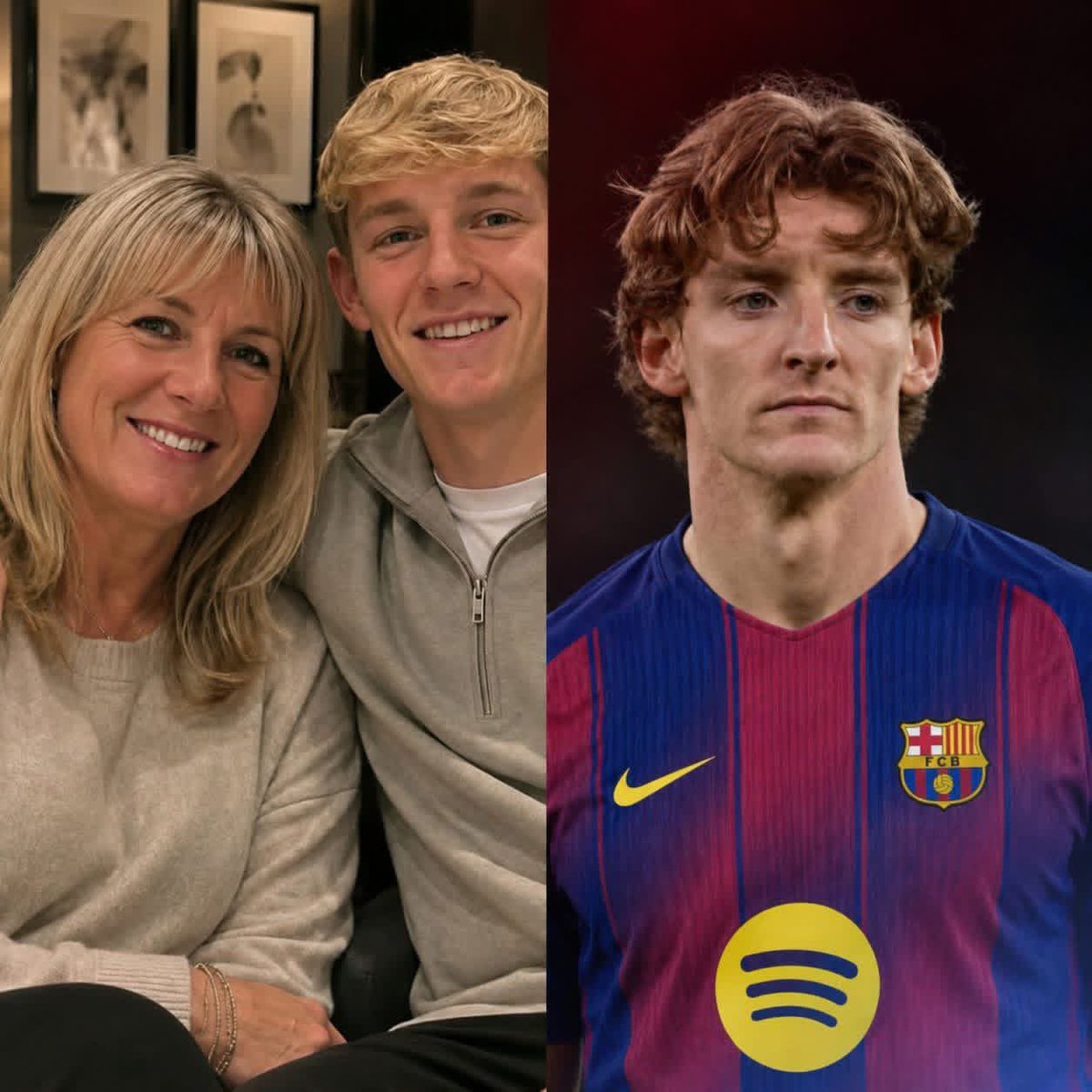 Mr_SamFCB's tweet photo. 🗣️Anthony Gordon’s mom: “He ran to me smiling and said, ‘Mom… it’s done.’ I looked at him confused and asked, ‘What’s done?’ He said, ‘We’re going to Barcelona, mom.’ I just froze… I couldn’t believe it. I started crying straight away. 

Since he was a little boy, this was the dream. Seeing my son join Barcelona is the proudest and most emotional moment of our lives.”