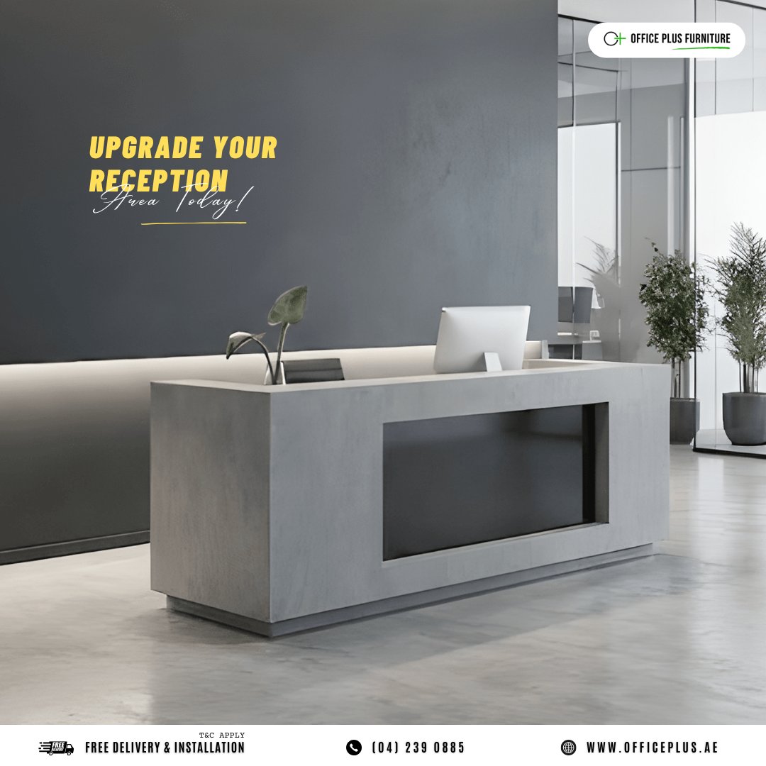 PlusDxb's tweet photo. Elevate your #office entrance with a stylish #reception #desk that combines elegance, functionality, and a powerful first impression.

#office #furniture: https://t.co/XLpbIm1ypg
Phone: +971 42 39 0885
WhatsApp: +971 52 137 8353
Email: info@officeplus.ae
#officefurniture #tables https://t.co/9V0xK9aIfw