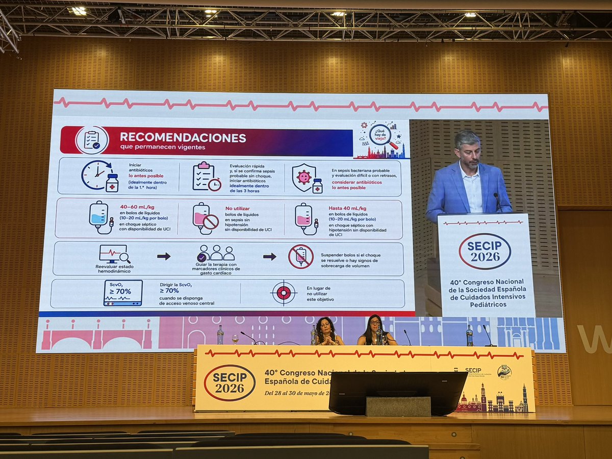 seipweb's tweet photo. Estos días se han celebrado el congreso de  @SEIMC_ y de @lasecip. En este último el Dr @ClaudioFlauzino nos actualizó las guías SEPSIS 2026. 
👉 La era de la reanimación uniforme ha terminado: personalizar salva vidas
#Sepsis #Chidren #SEIP https://t.co/JoTOuel1bf