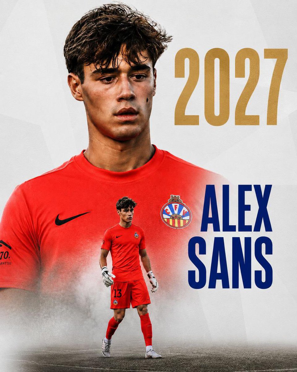 cfvng's tweet photo. OFICIAL | Alex Sans 2027

La porteria continua en bones mans.🧤

Alex Sans renova i continuarà defensant els colors del CF Vilanova una temporada més.

Som-hi, Alex‼️🛡️ https://t.co/gXW1V1t9Q0